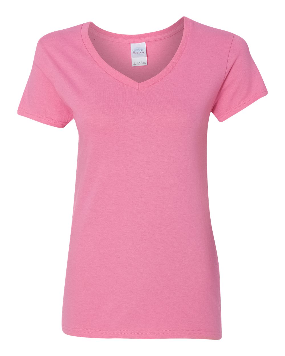 Gildan Women's Heavy Cotton™ V-Neck T-Shirt - 5V00L Azalea