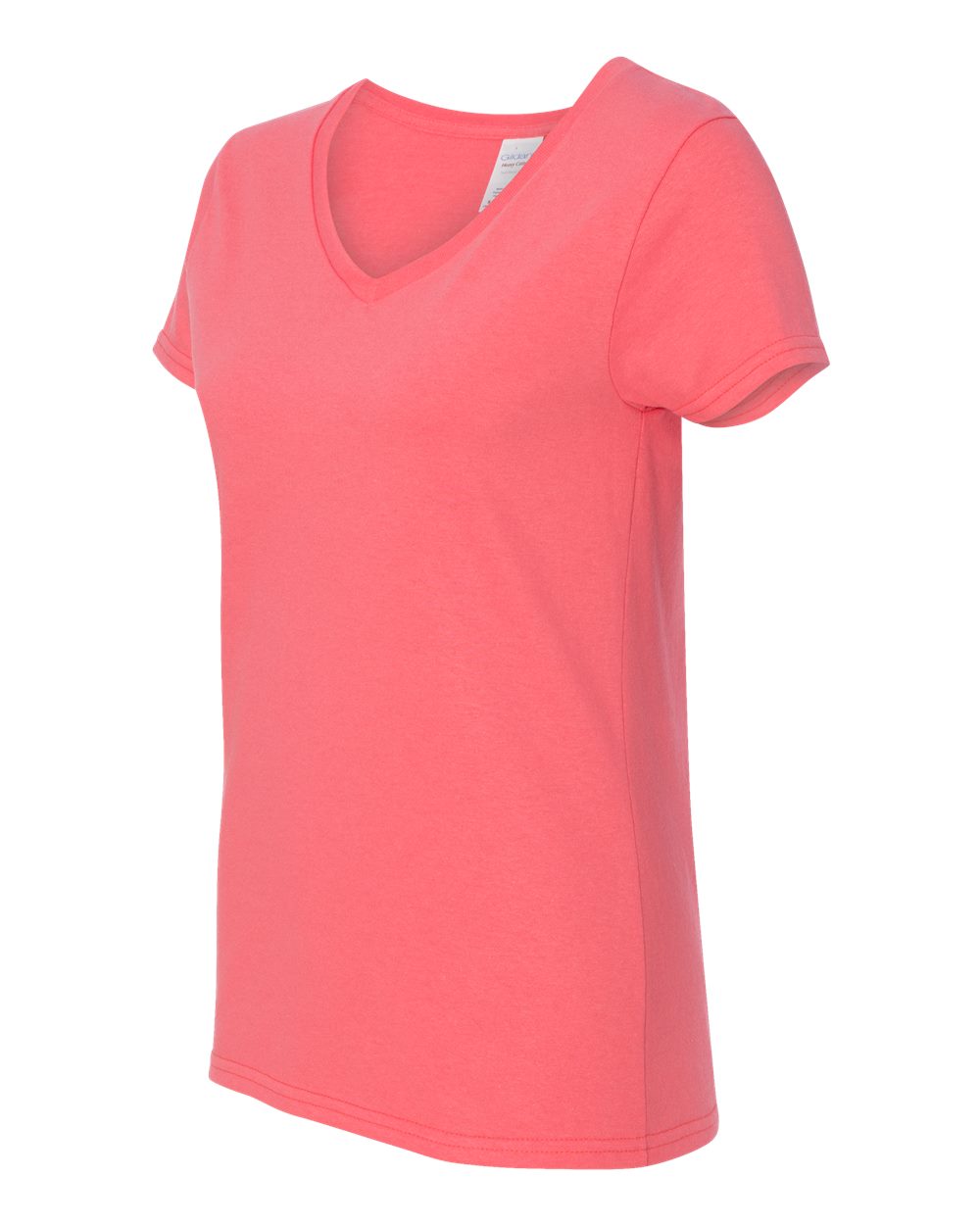 Gildan Women's Heavy Cotton™ V-Neck T-Shirt - 5V00L Coral Silk