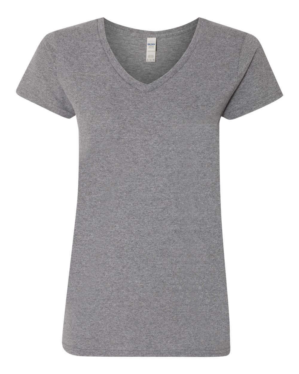 Gildan Women's Heavy Cotton™ V-Neck T-Shirt - 5V00L Graphite Heather