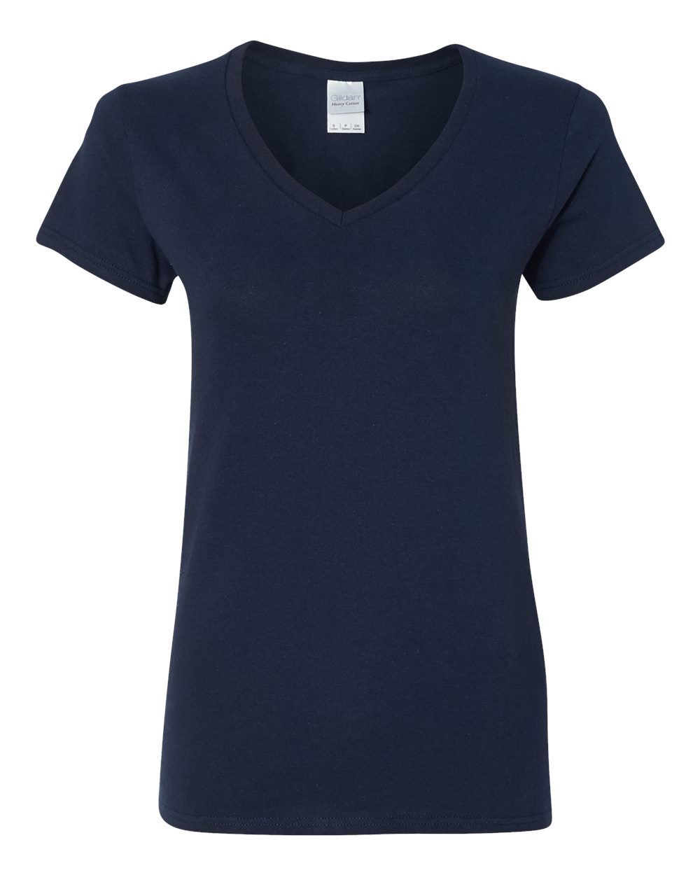 Gildan Women's Heavy Cotton™ V-Neck T-Shirt - 5V00L Navy