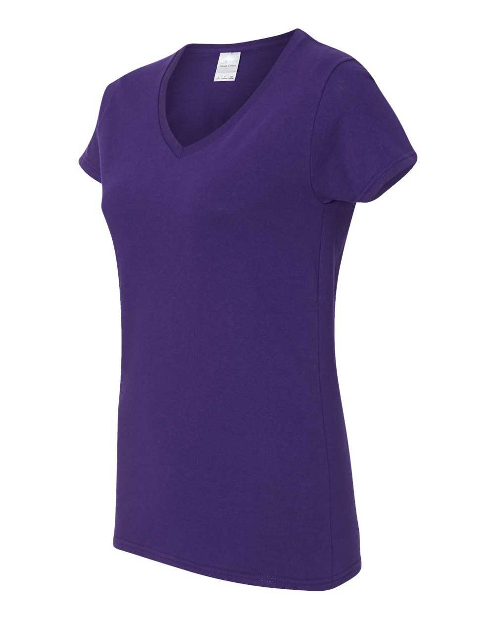 Gildan Women's Heavy Cotton™ V-Neck T-Shirt - 5V00L Purple