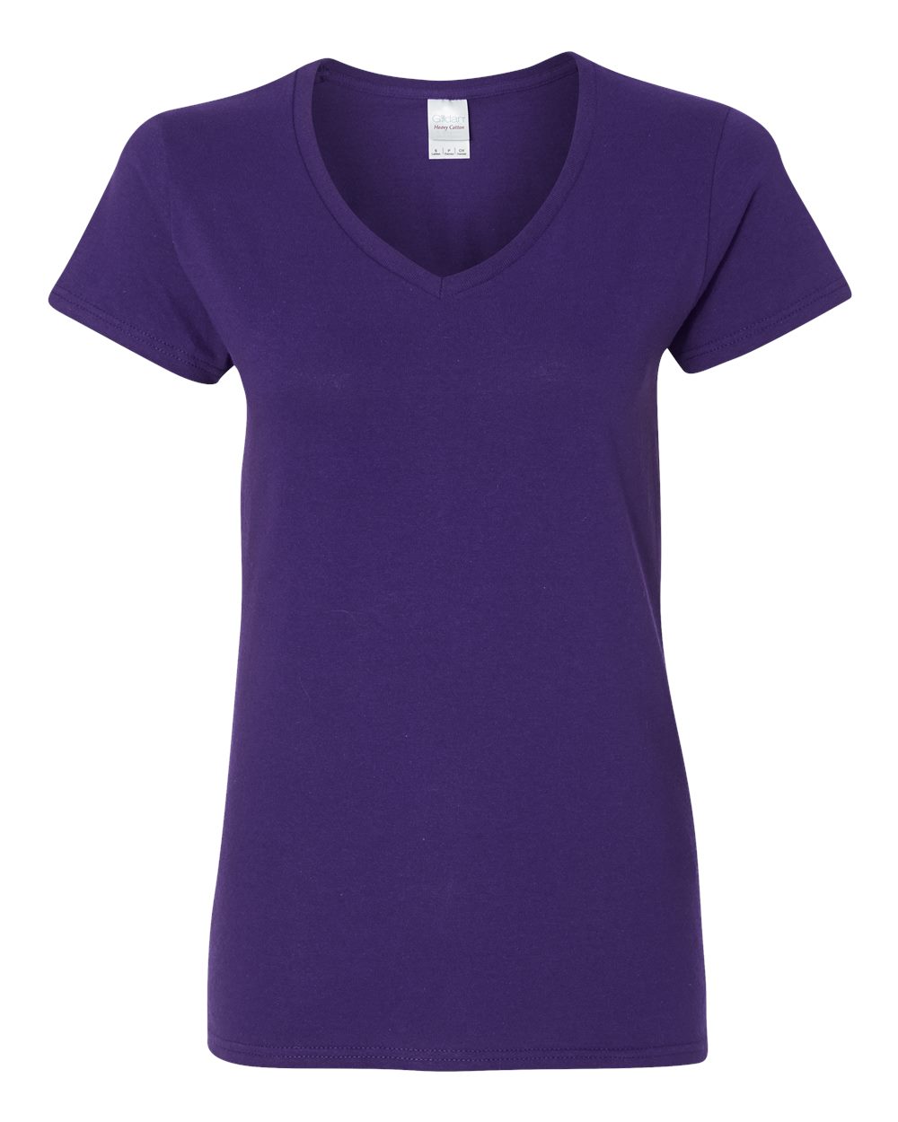Gildan Women's Heavy Cotton™ V-Neck T-Shirt - 5V00L Purple