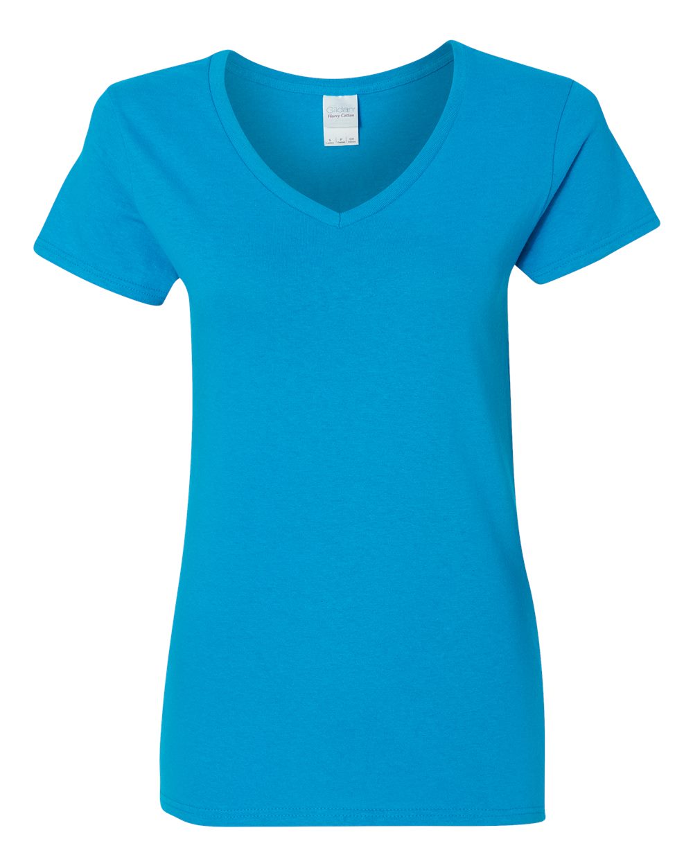 Gildan Women's Heavy Cotton™ V-Neck T-Shirt - 5V00L Sapphire