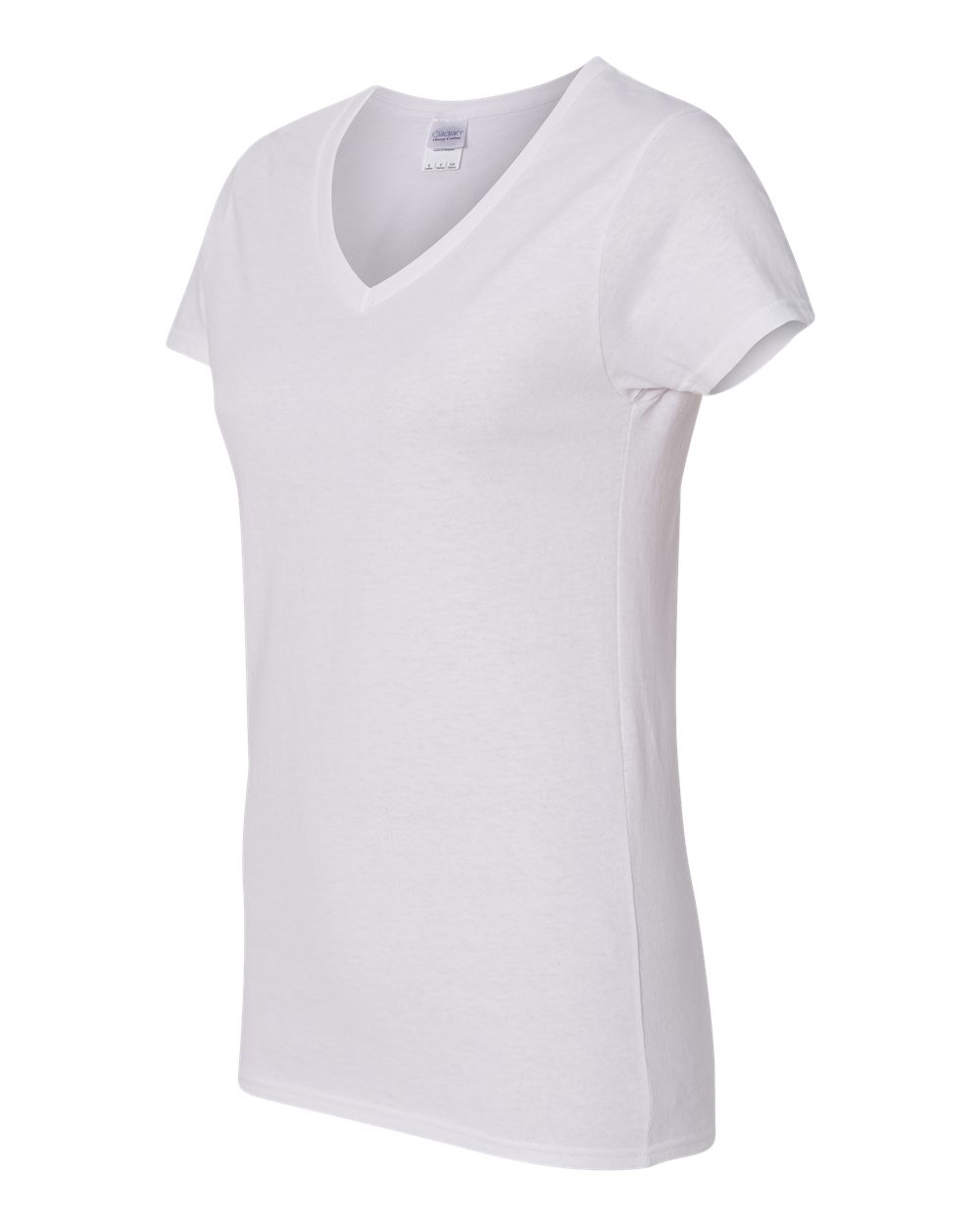 Gildan Women's Heavy Cotton™ V-Neck T-Shirt - 5V00L White