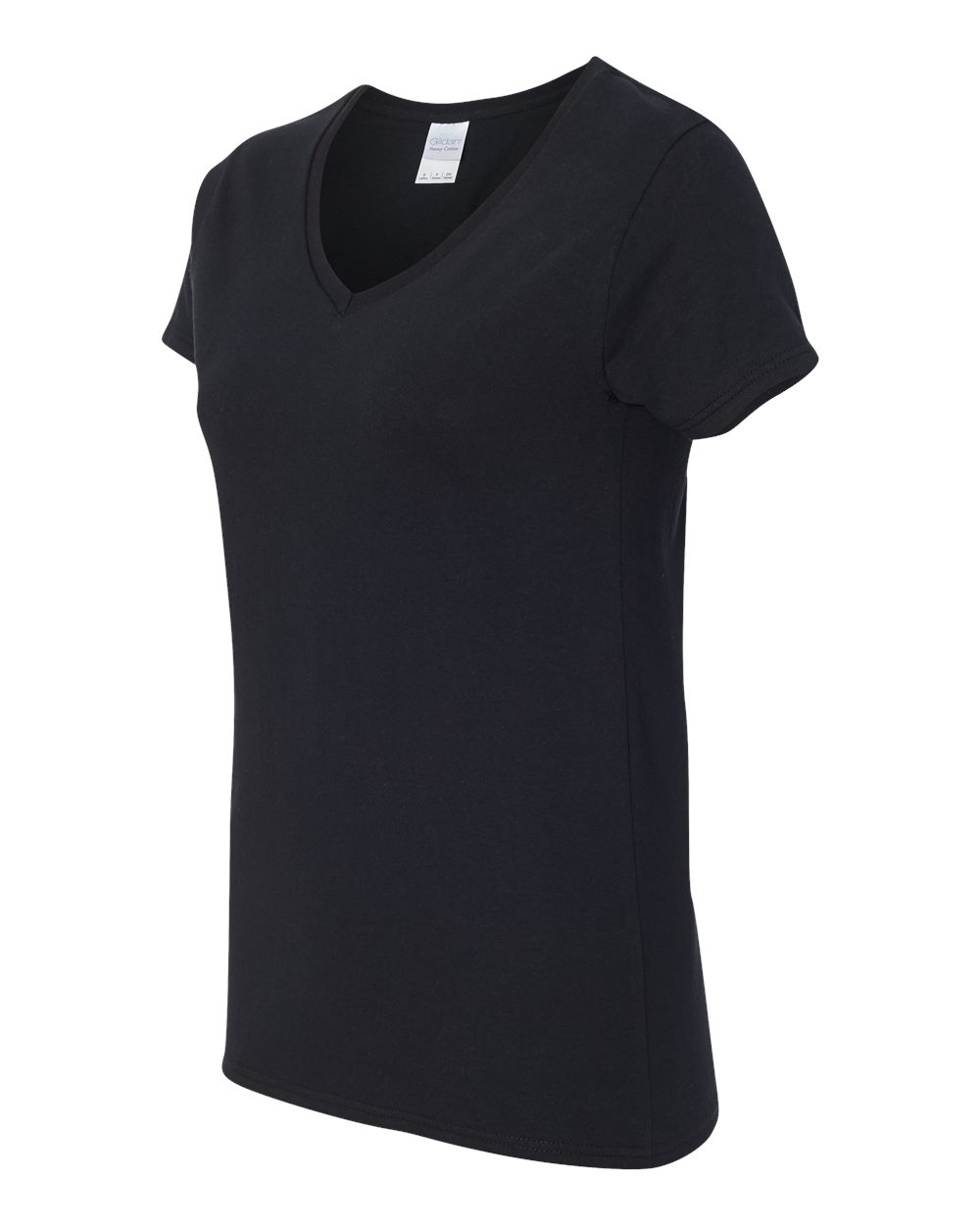 Gildan Women's Heavy Cotton™ V-Neck T-Shirt - 5V00L Black