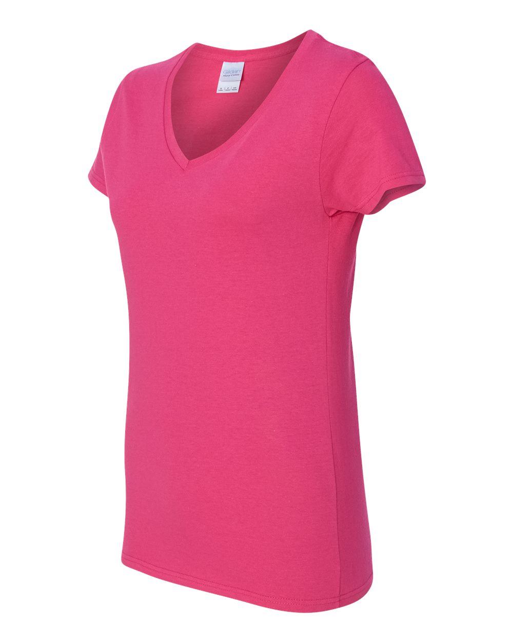 Gildan Women's Heavy Cotton™ V-Neck T-Shirt - 5V00L Heliconia