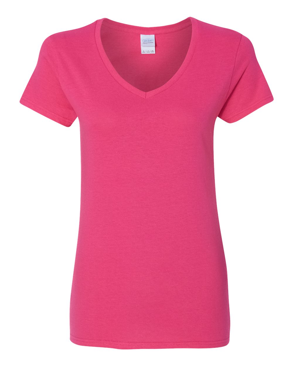 Gildan Women's Heavy Cotton™ V-Neck T-Shirt - 5V00L Heliconia