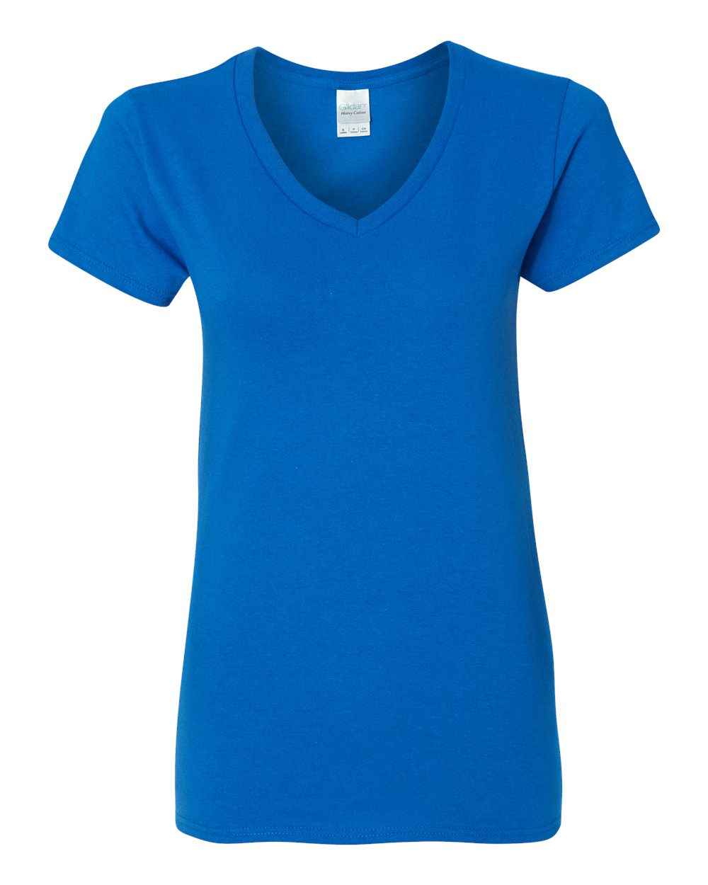 Gildan Women's Heavy Cotton™ V-Neck T-Shirt - 5V00L Royal