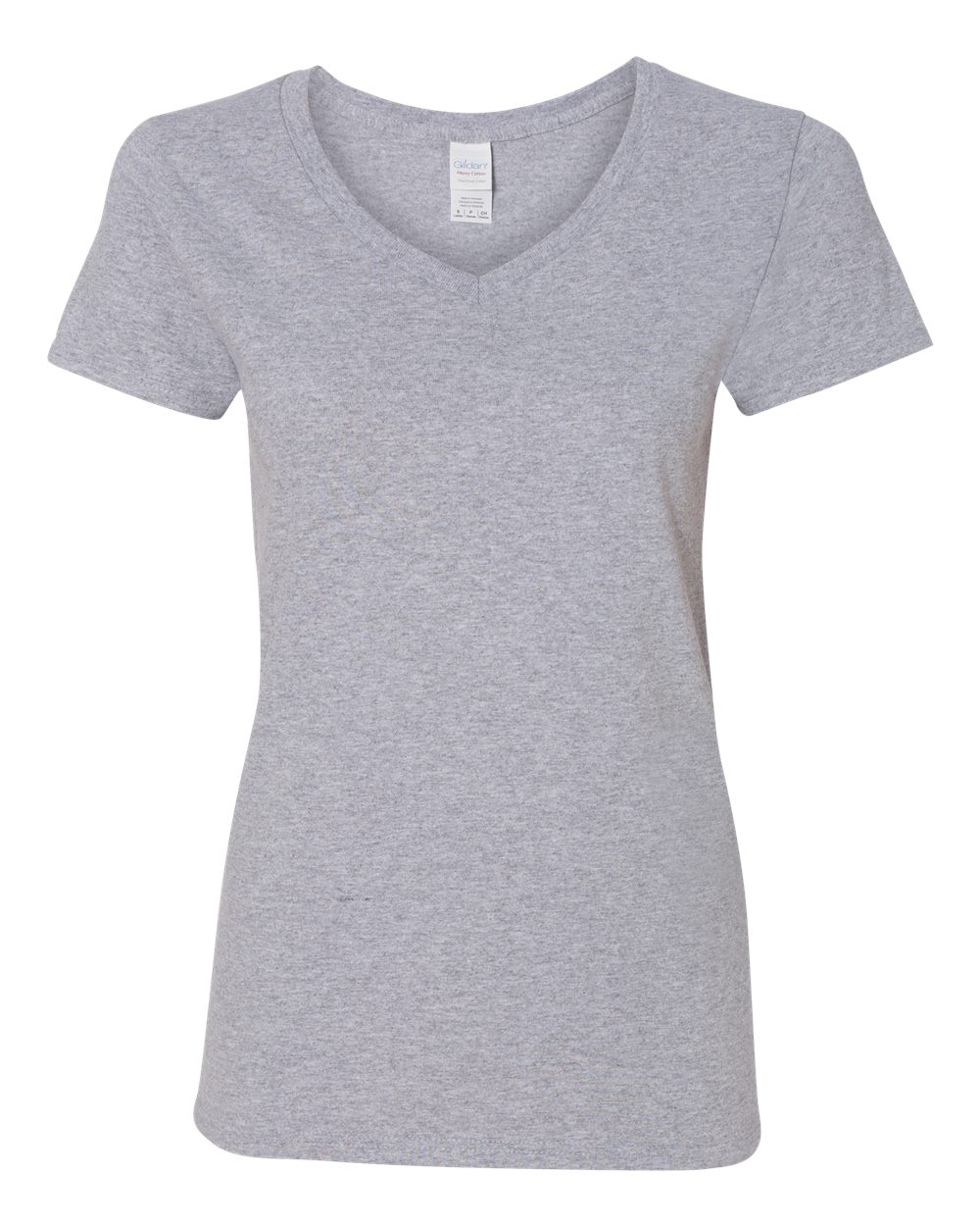 Gildan Women's Heavy Cotton™ V-Neck T-Shirt - 5V00L Sport Grey