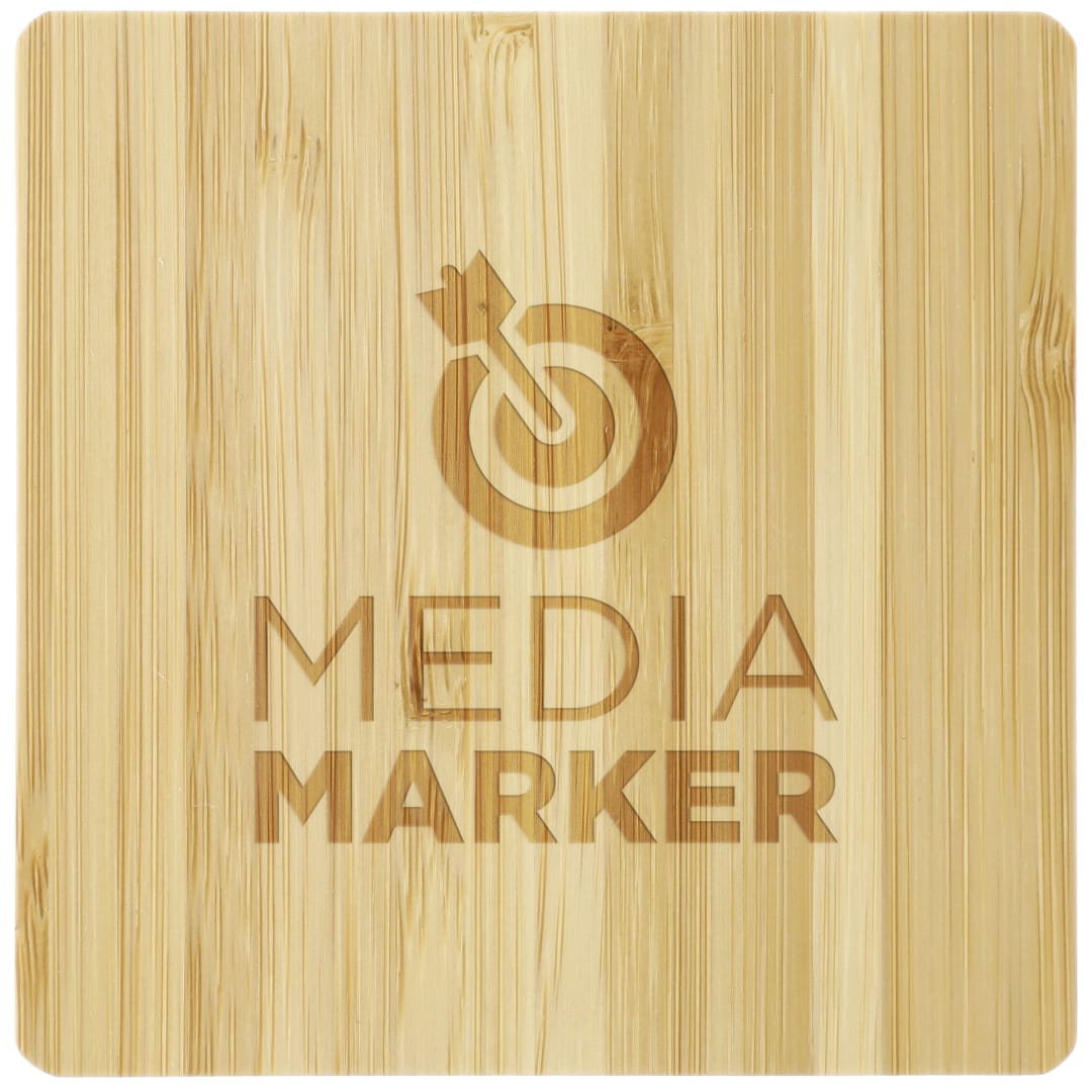 FSC&#174; 100% Bamboo Wireless Charge Pad w/Dual Output - 7143-06 Natural