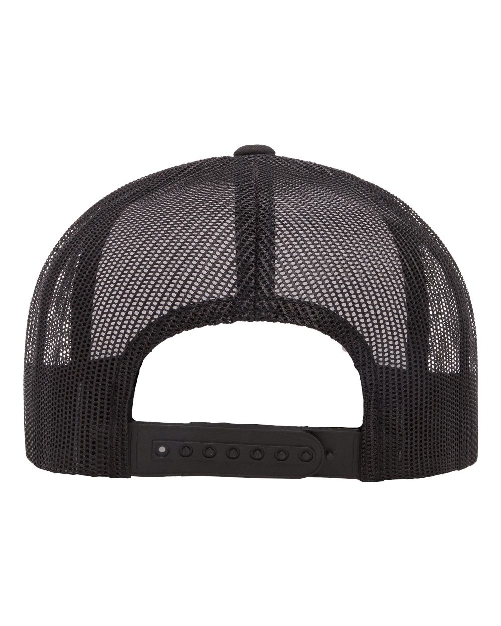 YP Classics Five-Panel Classic Trucker Cap - 6006 Black- White- Black
