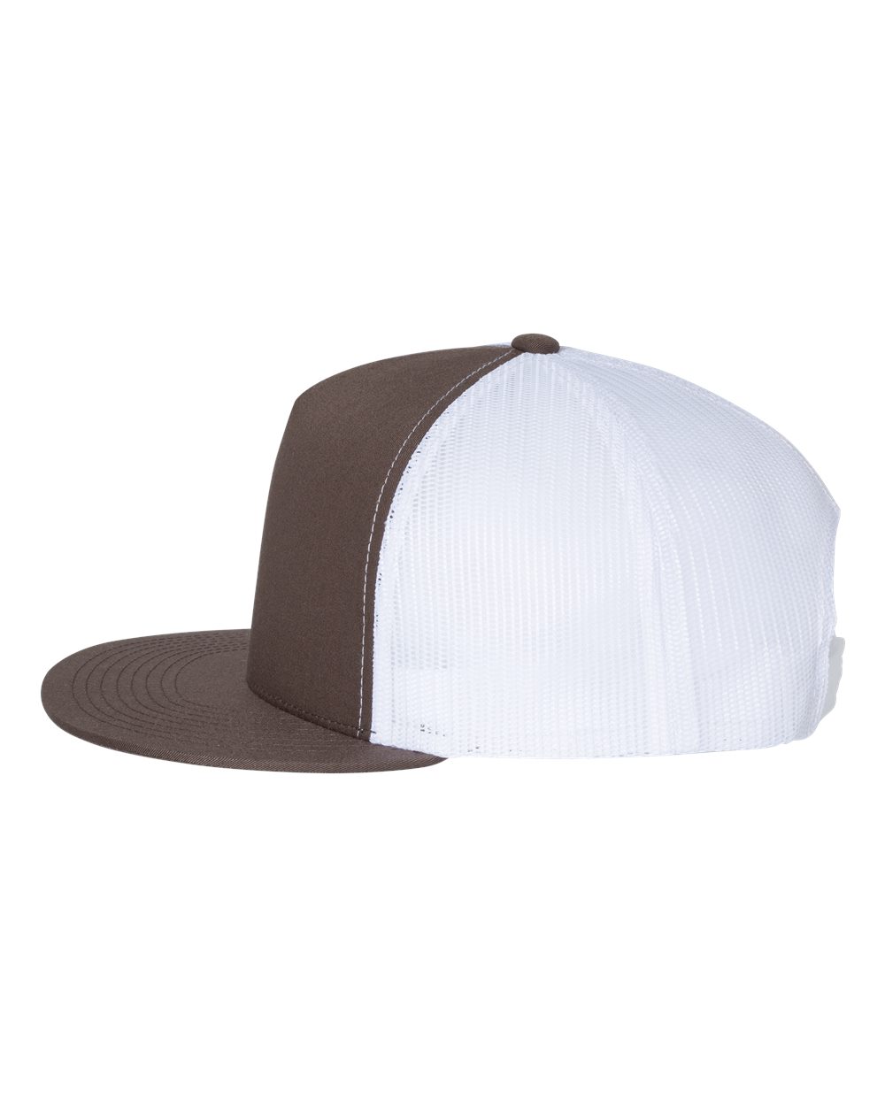YP Classics Five-Panel Classic Trucker Cap - 6006 Brown- White