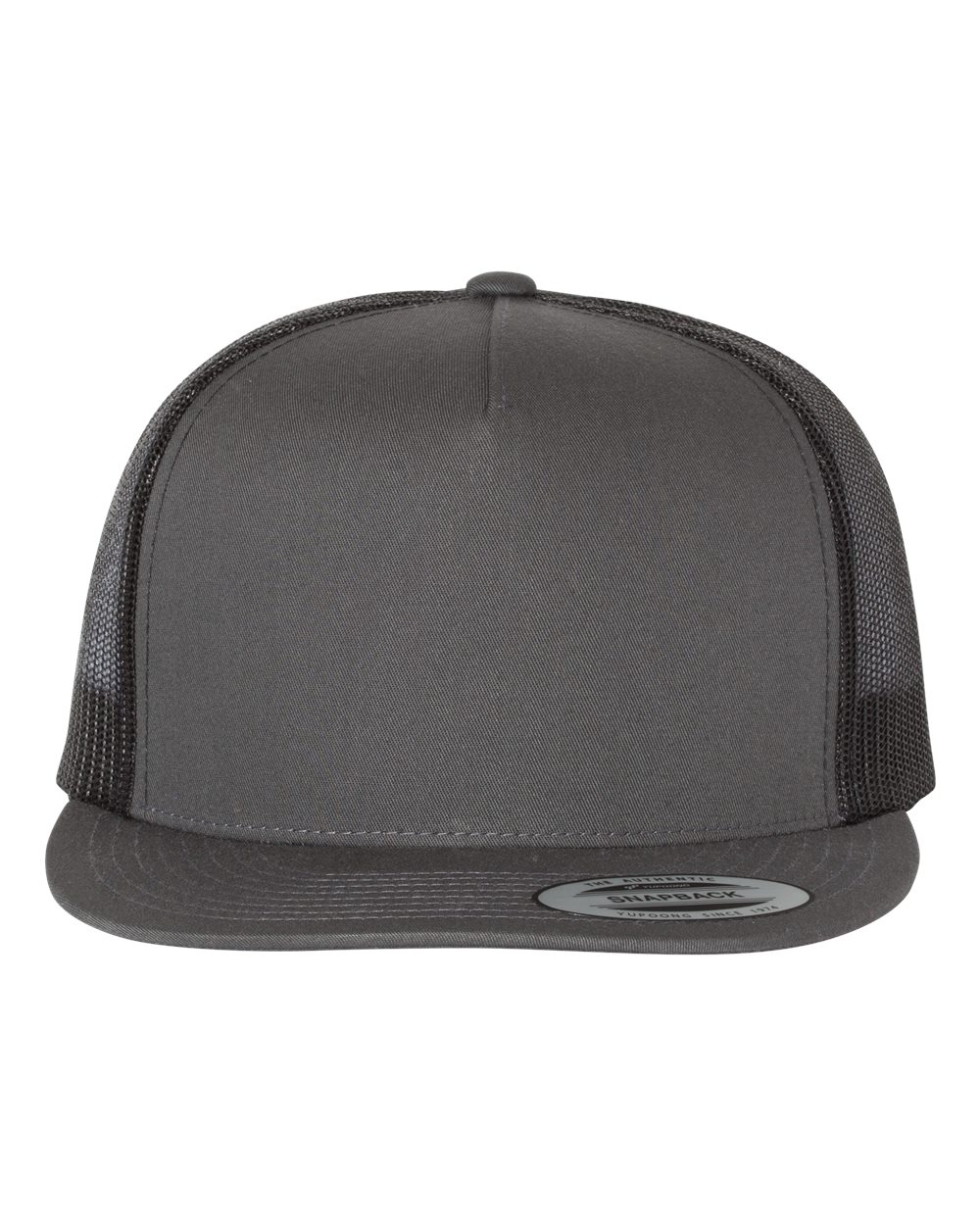 YP Classics Classic Five-Panel Trucker Cap - 6006 Charcoal- Black