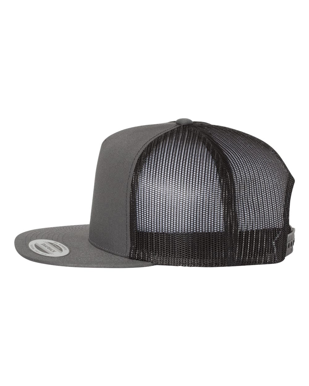 YP Classics Classic Five-Panel Trucker Cap - 6006 Charcoal- Black