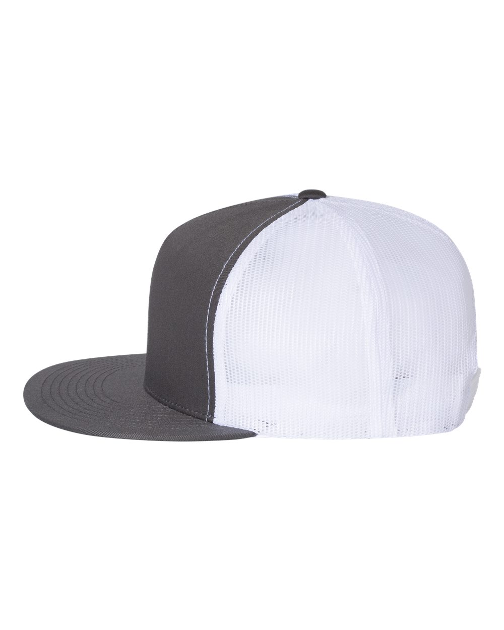 YP Classics Classic Five-Panel Trucker Cap - 6006 Charcoal- White