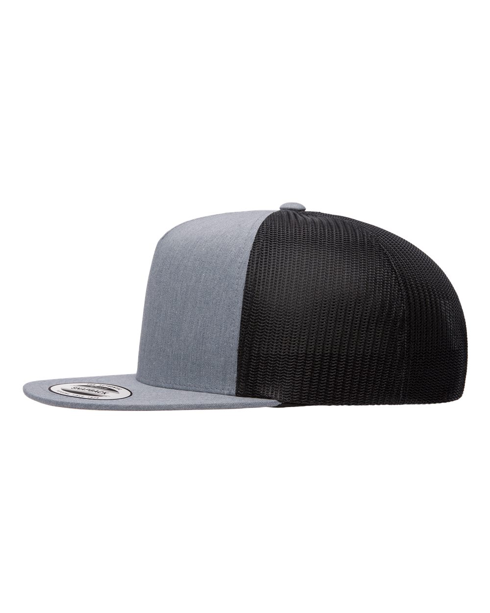 YP Classics Classic Five-Panel Trucker Cap - 6006 Heather- Black