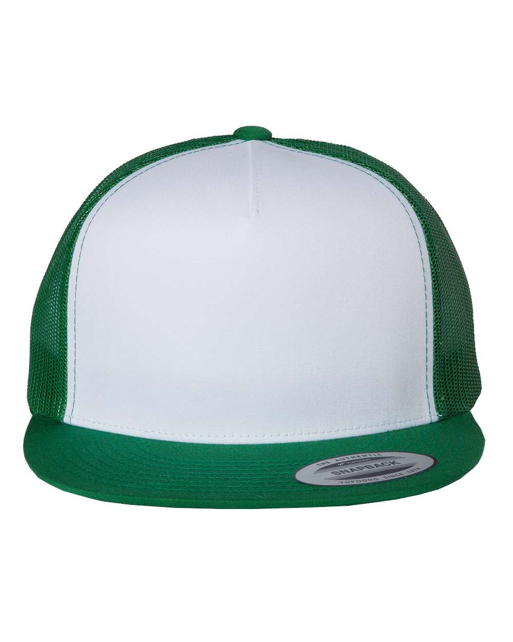 YP Classics Classic Five-Panel Trucker Cap - 6006 Kelly- White- Kelly