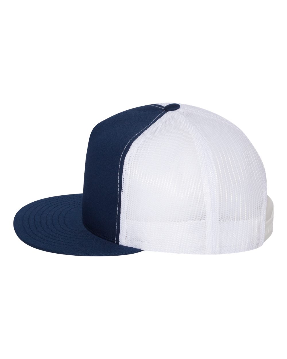 YP Classics Classic Five-Panel Trucker Cap - 6006 Navy- White