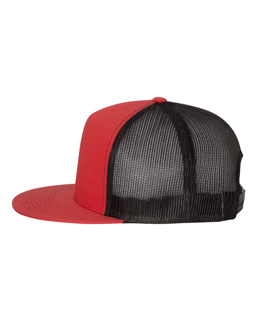 YP Classics Classic Five-Panel Trucker Cap - 6006 Red- Black
