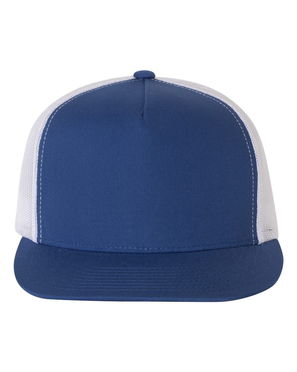 YP Classics Classic Five-Panel Trucker Cap - 6006 Royal- White