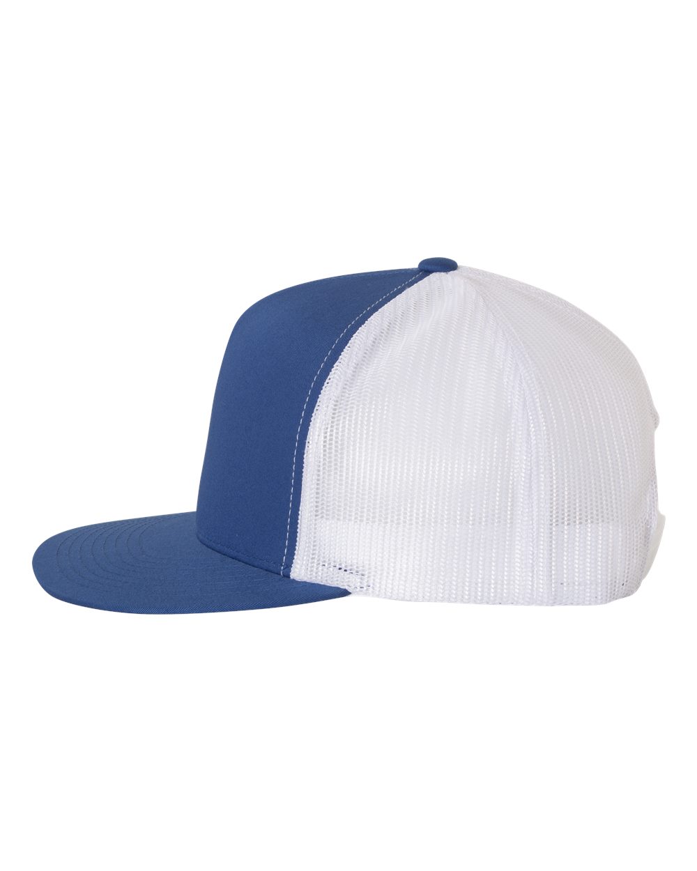 YP Classics Classic Five-Panel Trucker Cap - 6006 Royal- White