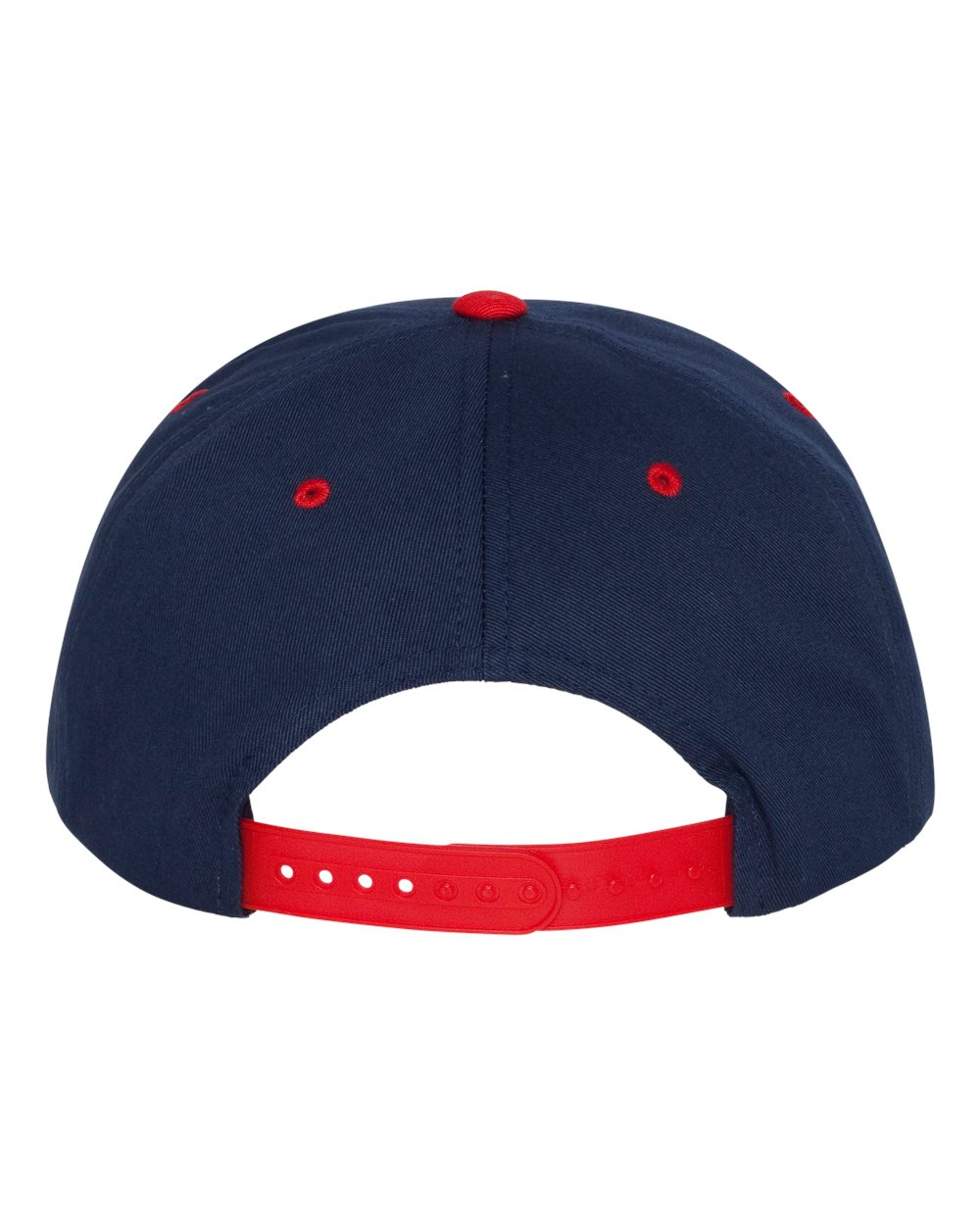 YP Classics Five-Panel Cotton Twill Snapback Cap - 6007 Navy- Red