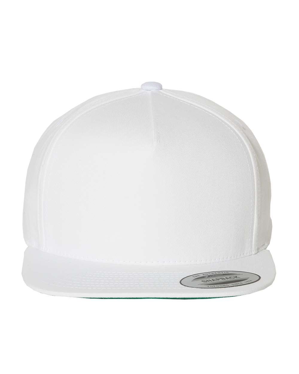 YP Classics Five-Panel Cotton Twill Snapback Cap - 6007 White