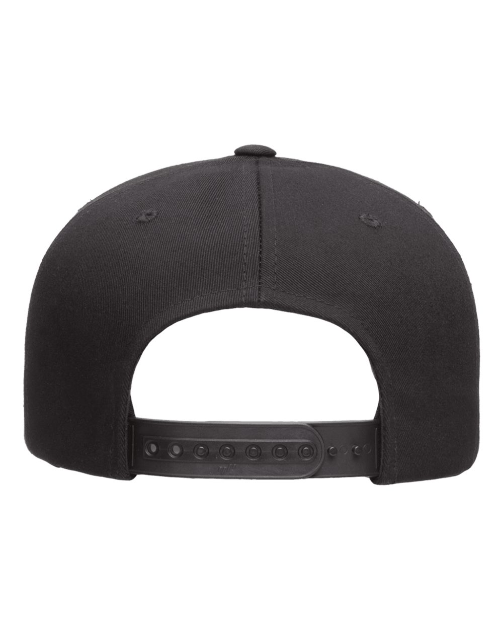 YP Classics Five-Panel Cotton Twill Snapback Cap - 6007 Black