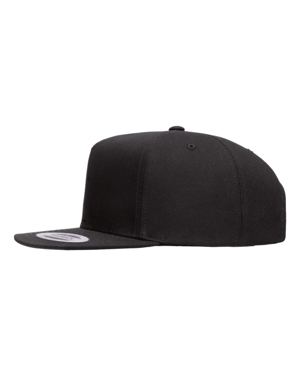 YP Classics Five-Panel Cotton Twill Snapback Cap - 6007 Black
