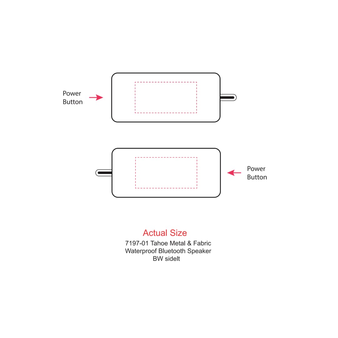 Tahoe Metal &amp; Fabric Waterproof Bluetooth Speaker - 7197-01 Gray