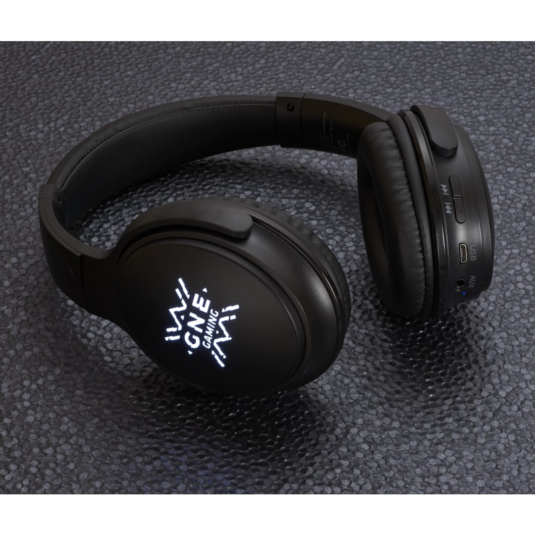 Light Up Logo Bluetooth Headphones - 7197-17 Black
