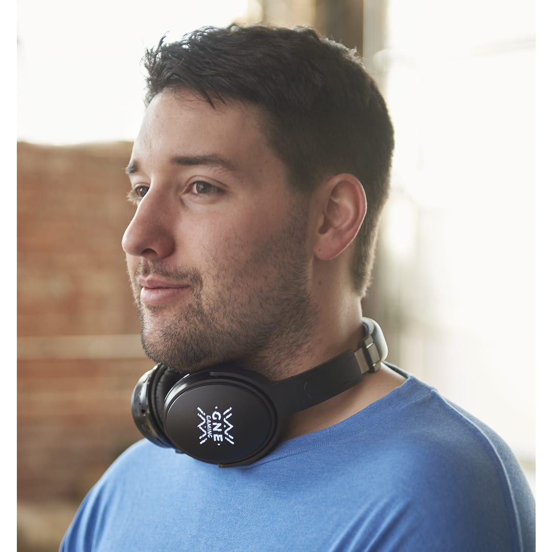 Light Up Logo Bluetooth Headphones - 7197-17 Black