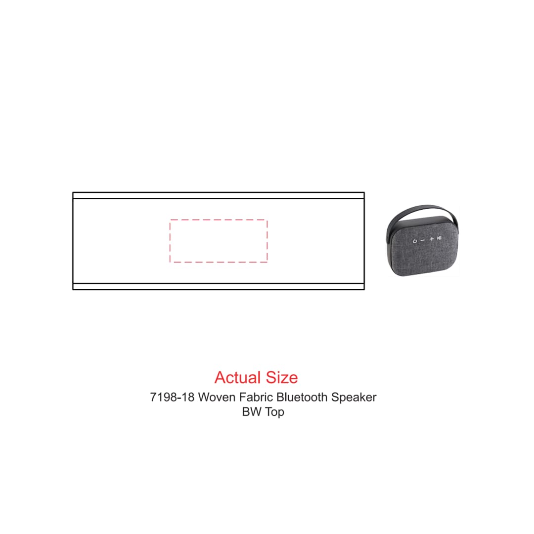 Woven Fabric Bluetooth Speaker - 7198-18 Black