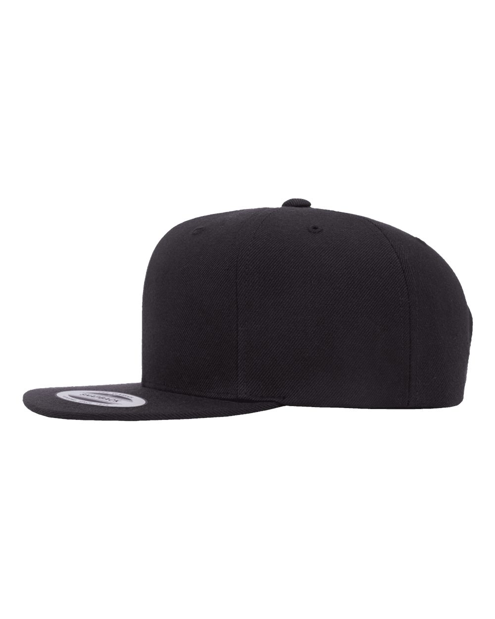 YP Classics Premium Flat Bill Snapback Cap - 6089M Black