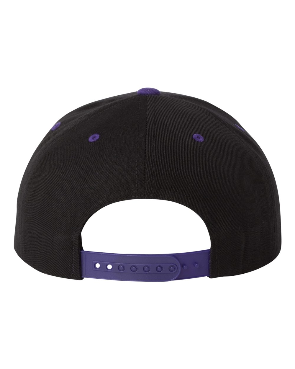 YP Classics Premium Flat Bill Snapback Cap - 6089M Black- Purple