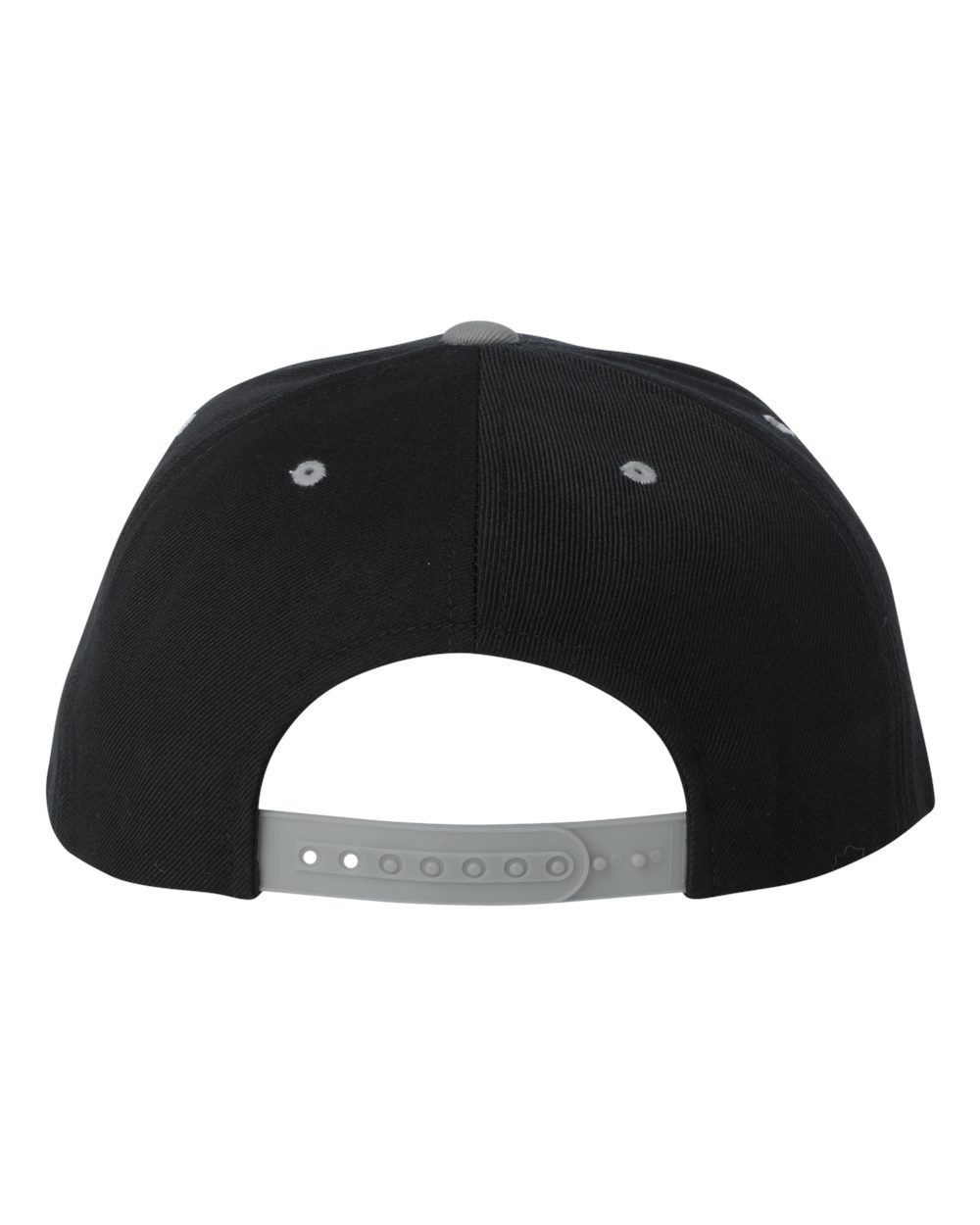 YP Classics Premium Flat Bill Snapback Cap - 6089M Black- Silver