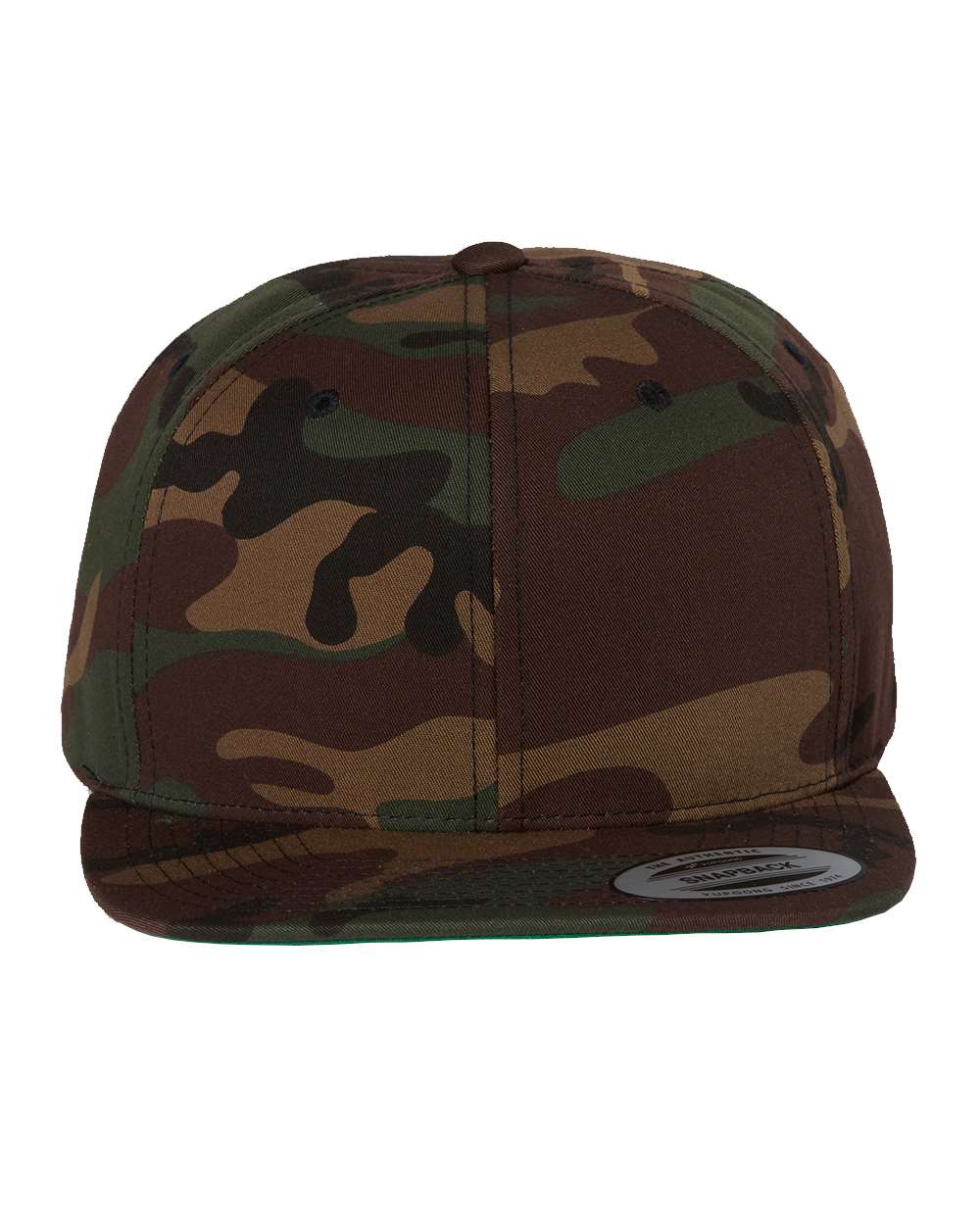 YP Classics Premium Flat Bill Snapback Cap - 6089M Green Camo