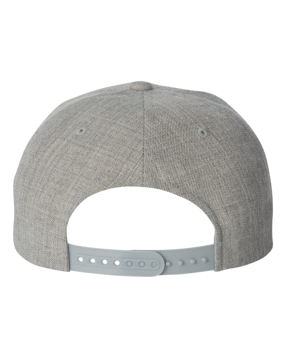 YP Classics Premium Flat Bill Snapback Cap - 6089M Heather Grey