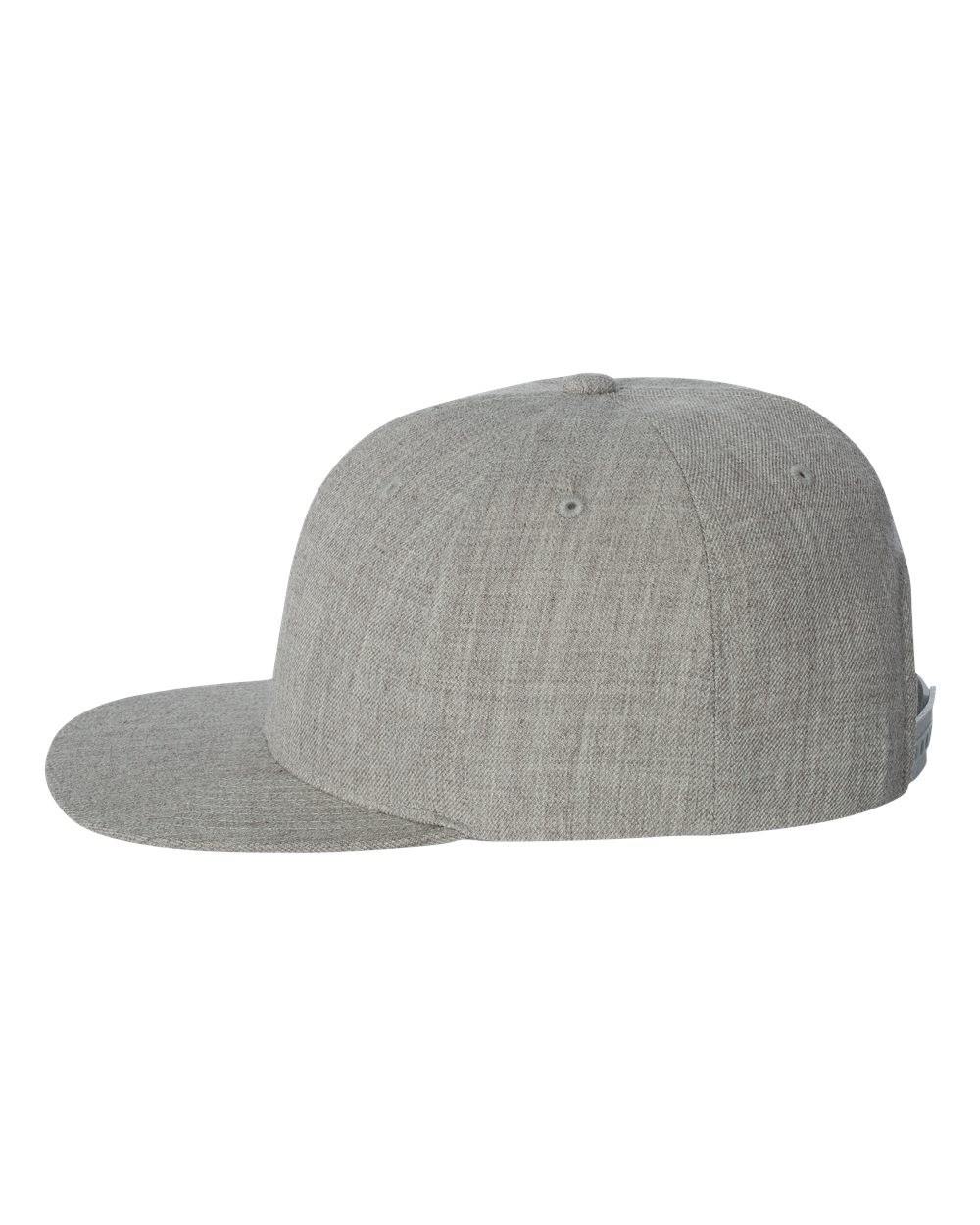 YP Classics Premium Flat Bill Snapback Cap - 6089M Heather Grey