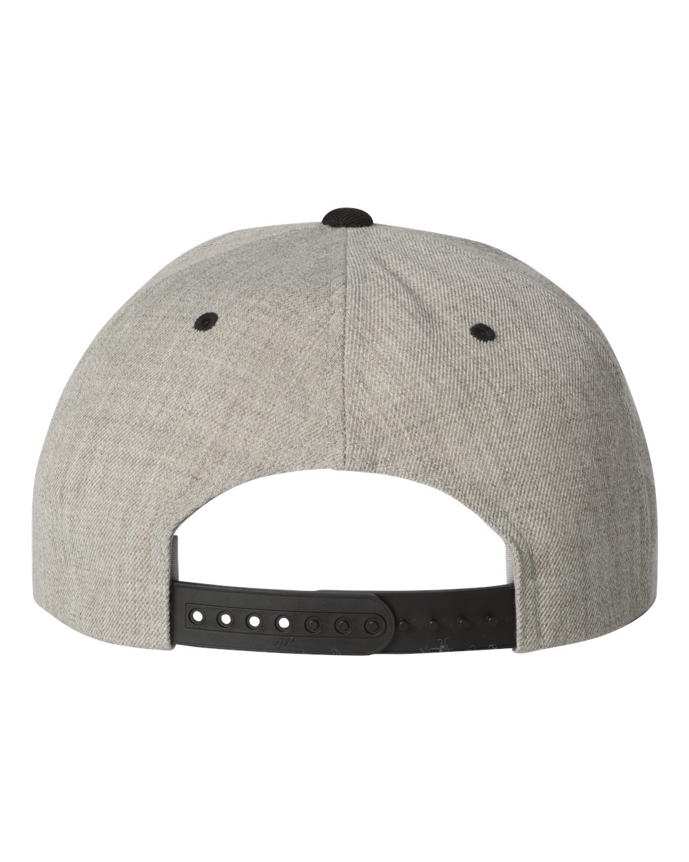 YP Classics Premium Flat Bill Snapback Cap - 6089M Heather- Black
