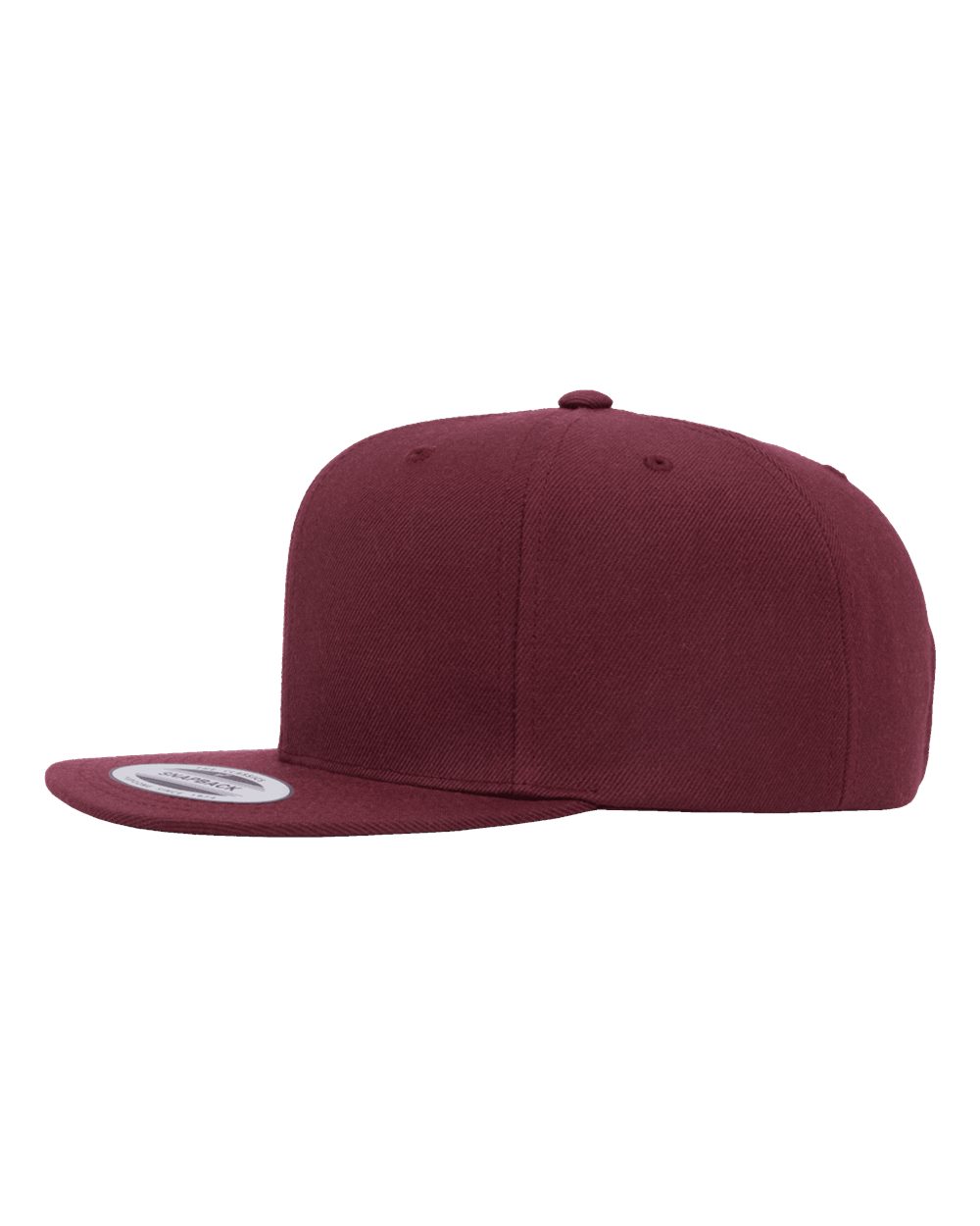 YP Classics Premium Flat Bill Snapback Cap - 6089M Maroon