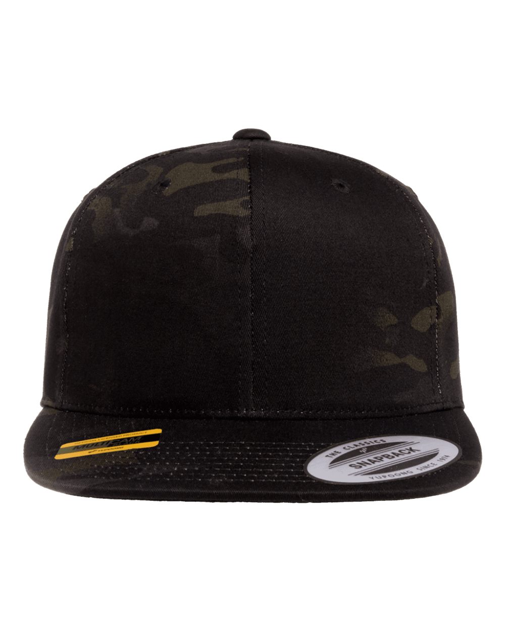 YP Classics Premium Flat Bill Snapback Cap - 6089M Multicam Black