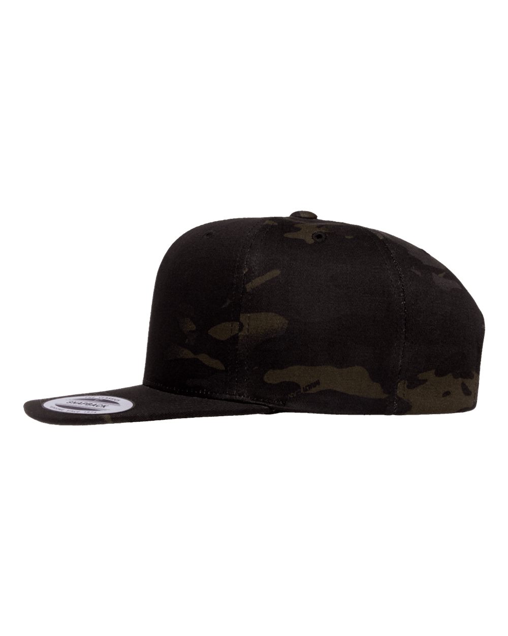 YP Classics Premium Flat Bill Snapback Cap - 6089M Multicam Black