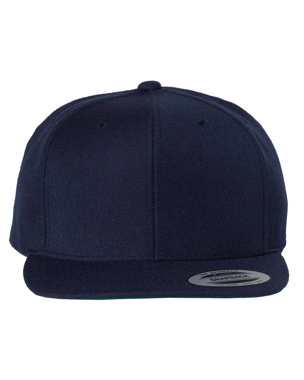 YP Classics Premium Flat Bill Snapback Cap - 6089M Navy