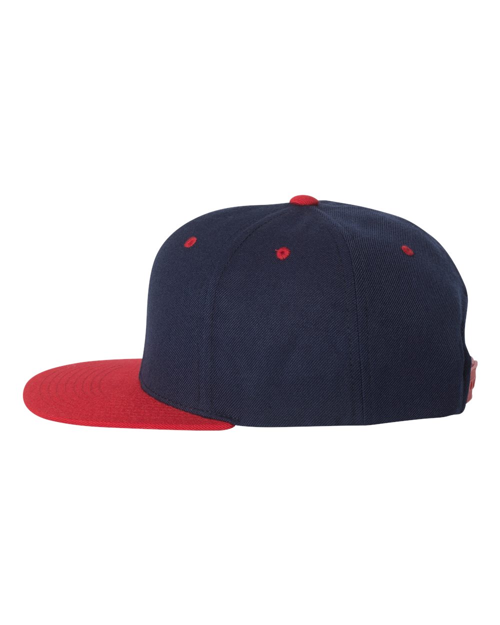 YP Classics Premium Flat Bill Snapback Cap - 6089M Navy- Red