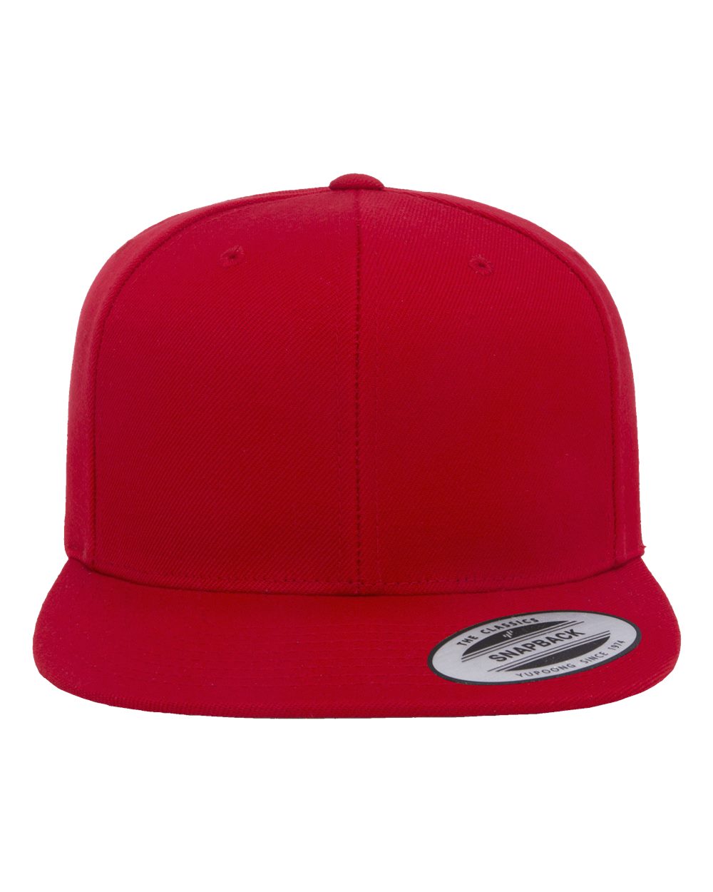 YP Classics Premium Flat Bill Snapback Cap - 6089M Red