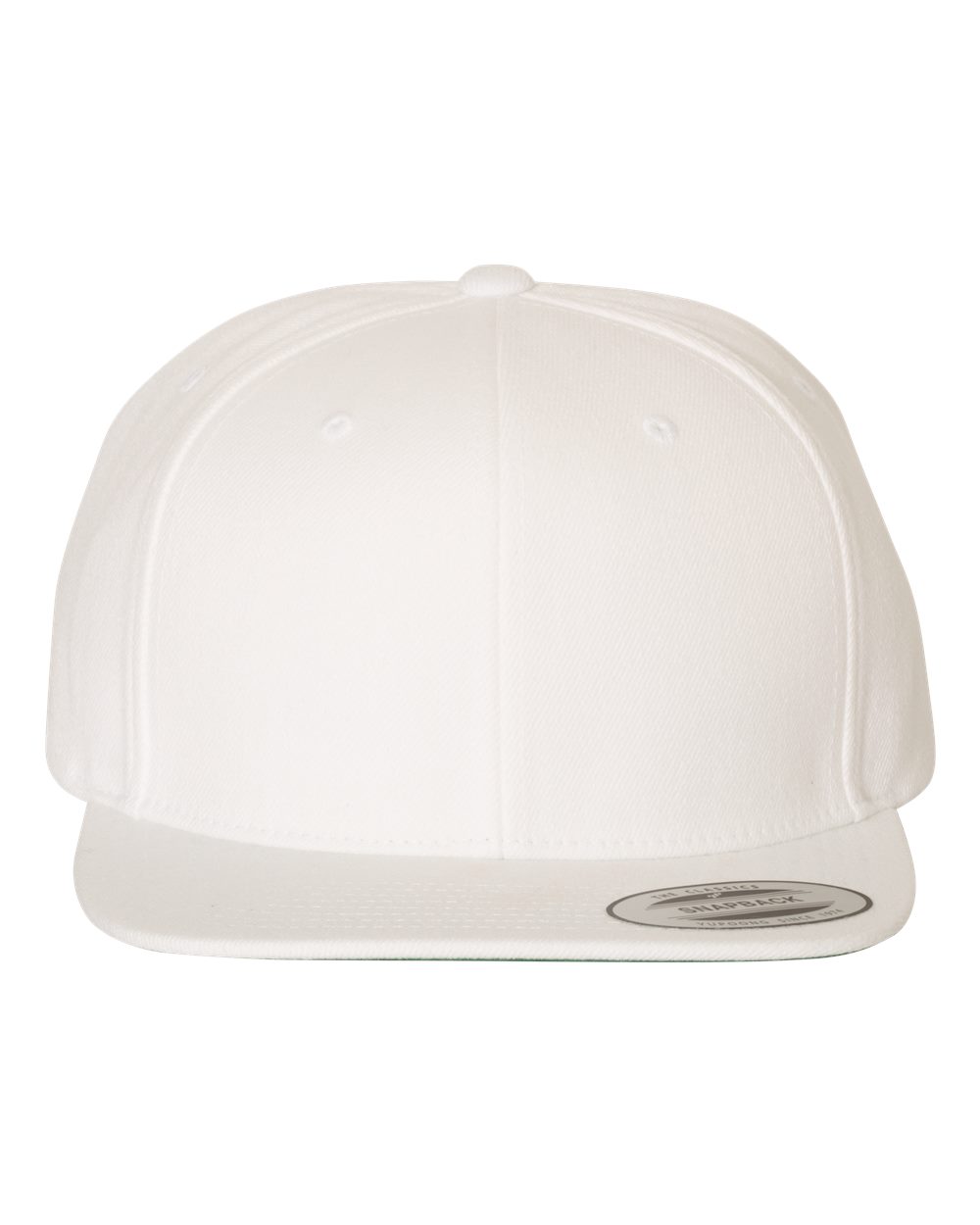 YP Classics Premium Flat Bill Snapback Cap - 6089M White
