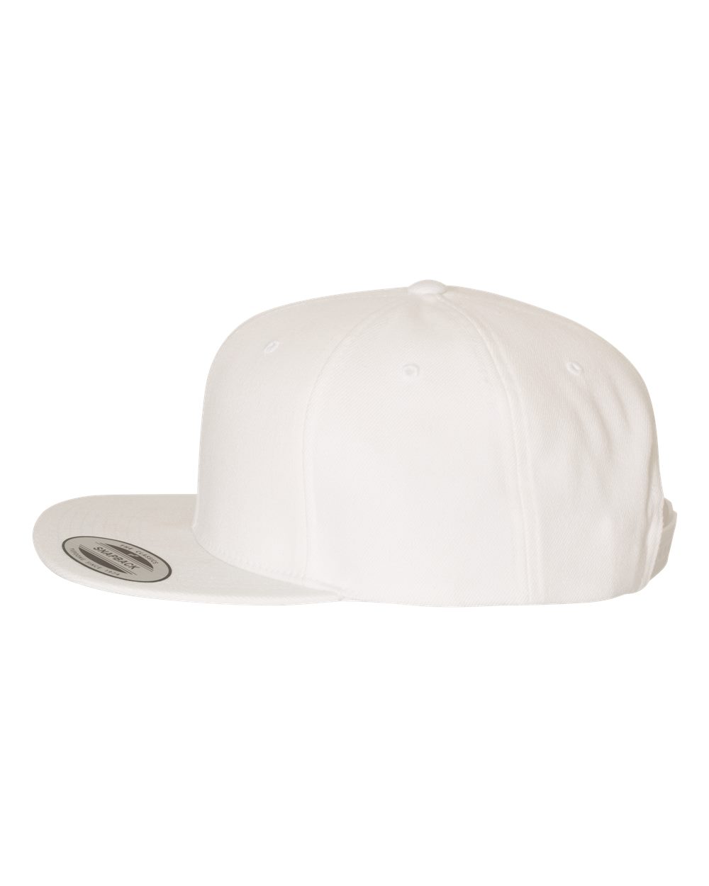 YP Classics Premium Flat Bill Snapback Cap - 6089M White