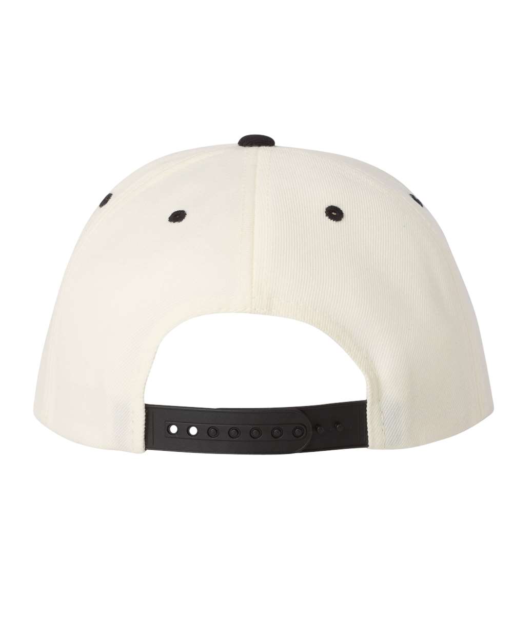 YP Classics Premium Flat Bill Snapback Cap - 6089M Natural- Black