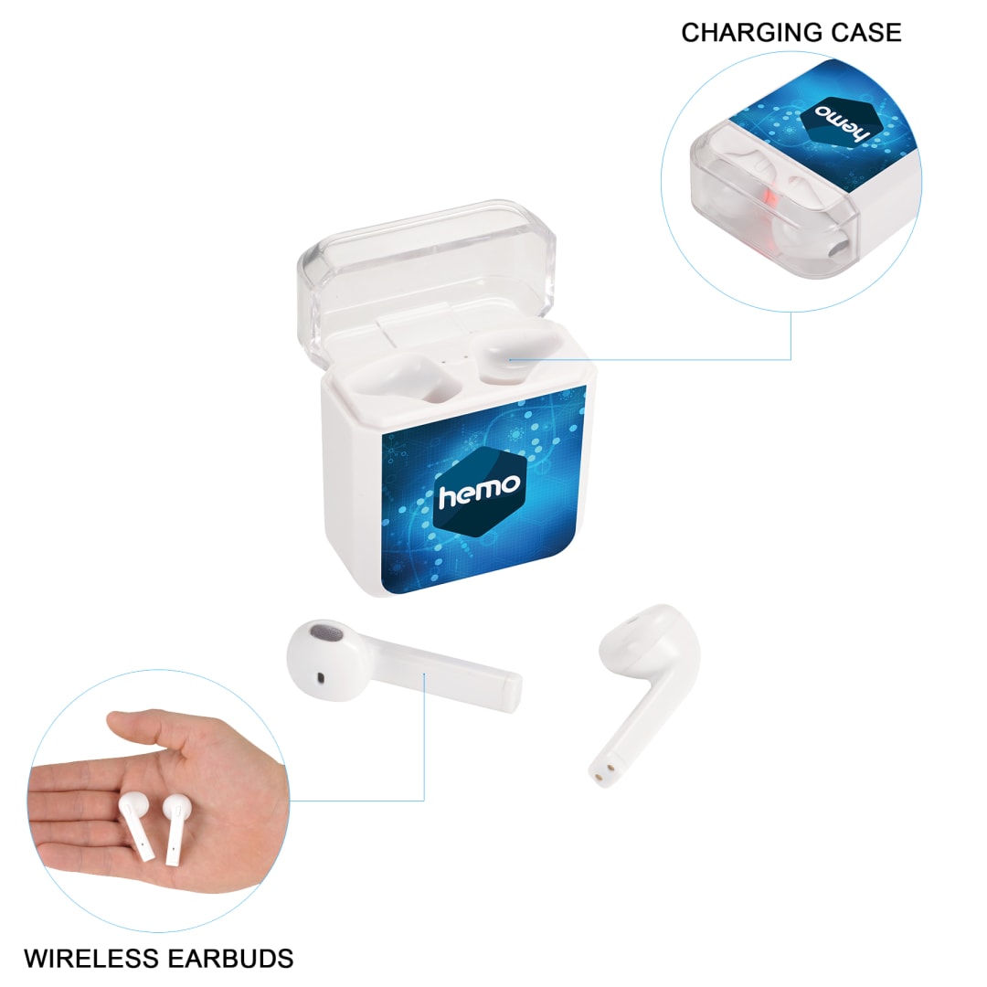 Braavos True Wireless Auto Pair Earbuds - 7198-63 White